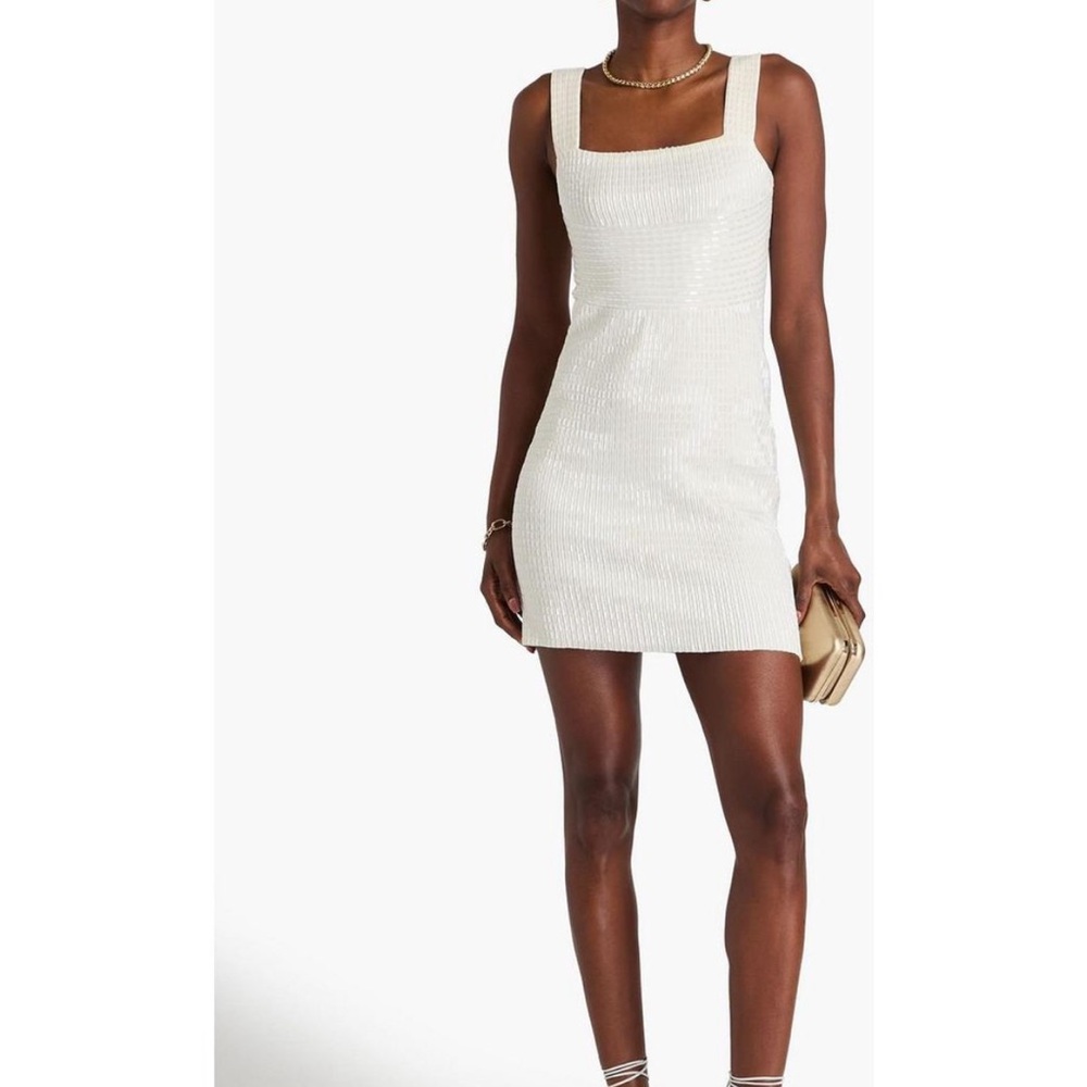 Jonathan Simkhai White Jade Beaded Mini Dress NWT Never worn!